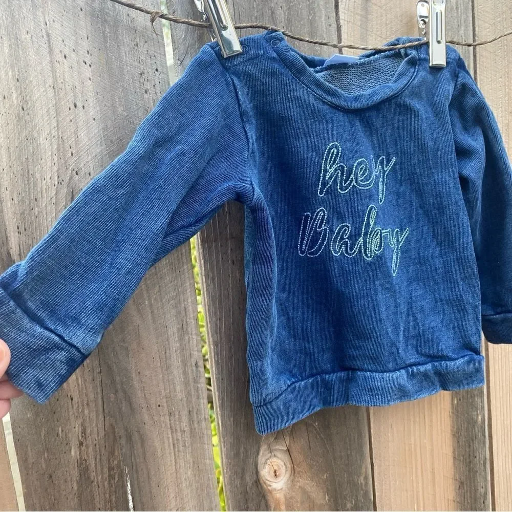Nordstrom lightweight blue baby sweater size 9 months